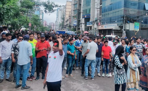 আইনশৃঙ্খলা পরিস্থিতির অবনতির প্রতিবাদে ছাত্রদলের বিক্ষোভ