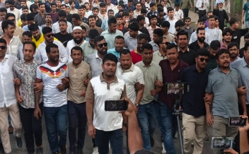 নিষিদ্ধ ছাত্রলীগ ও আওয়ামী লীগের অপতৎপরতার বিরুদ্ধে ছাত্রদলের বিক্ষোভ