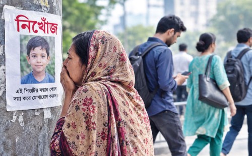 বাবা কারাবন্দী, তিন নাবালক সন্তানকে ফেলে রেখে মায়ের আত্মগোপন